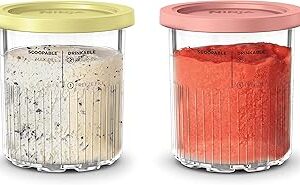 2 Pack -- 24 oz. Ninja Creami Ice Cream Containers w/ Lids