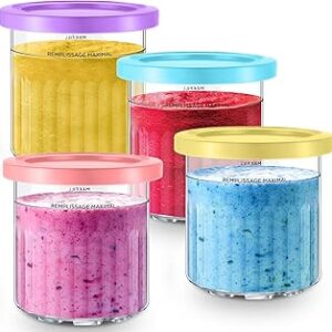 4 Pack -- 24 oz. Ninja Creami Ice Cream Containers w/ Lids